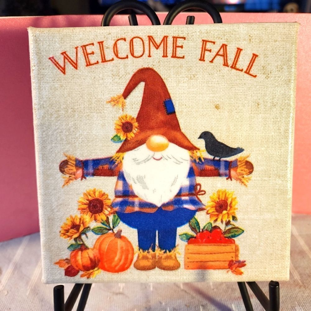 DECOUPAGE CANVAS WELCOME FALL